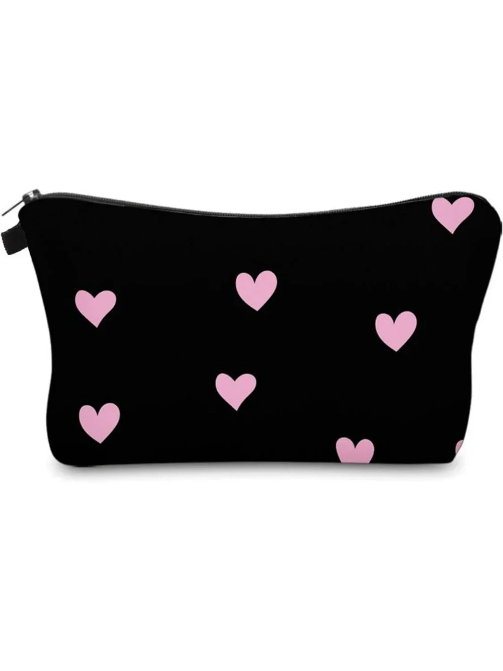 Chic Pink Heart Travel Makeup Bag | Small Cosmetic Pouch Gift for Women